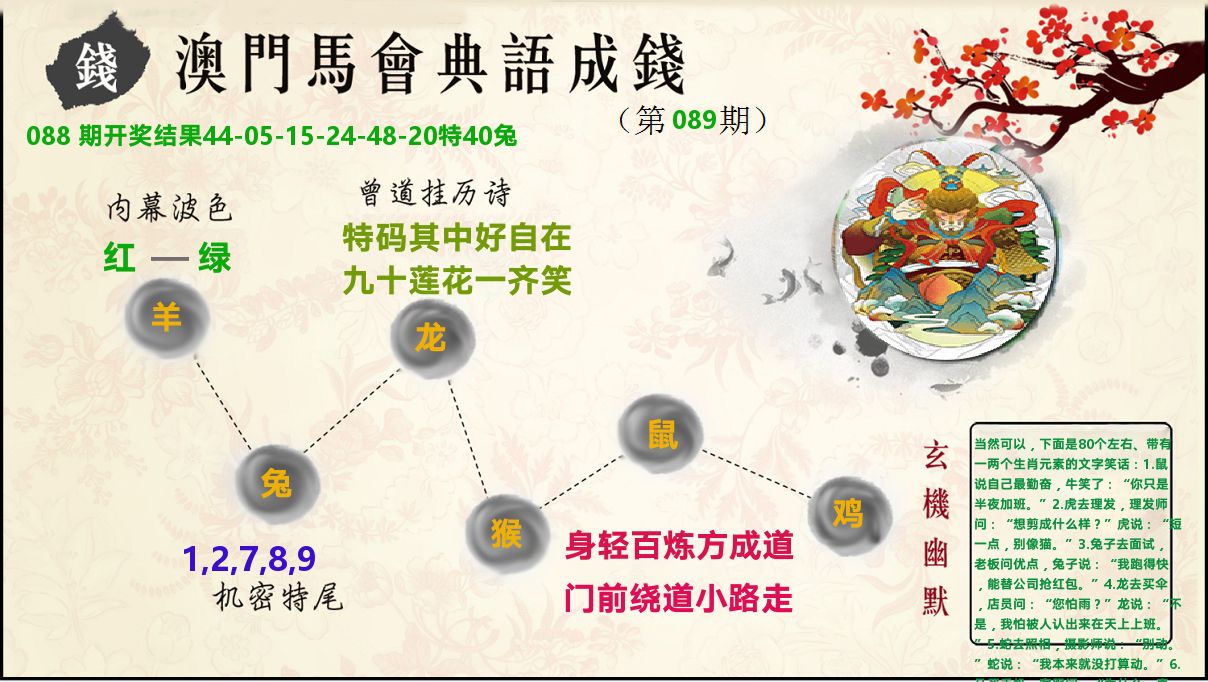 典语成钱 第89期