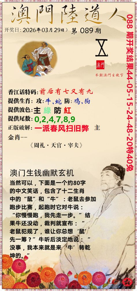 澳门陆道人 第89期