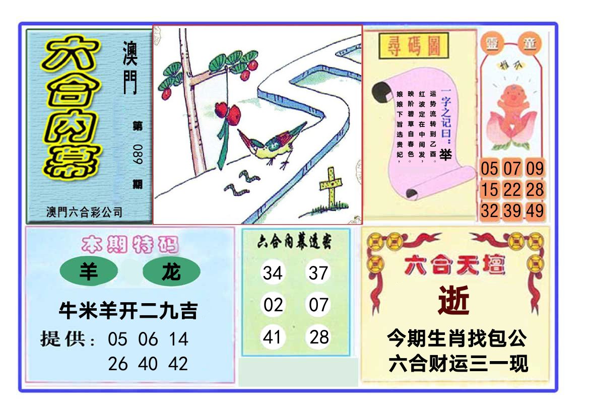 六合内幕 第89期