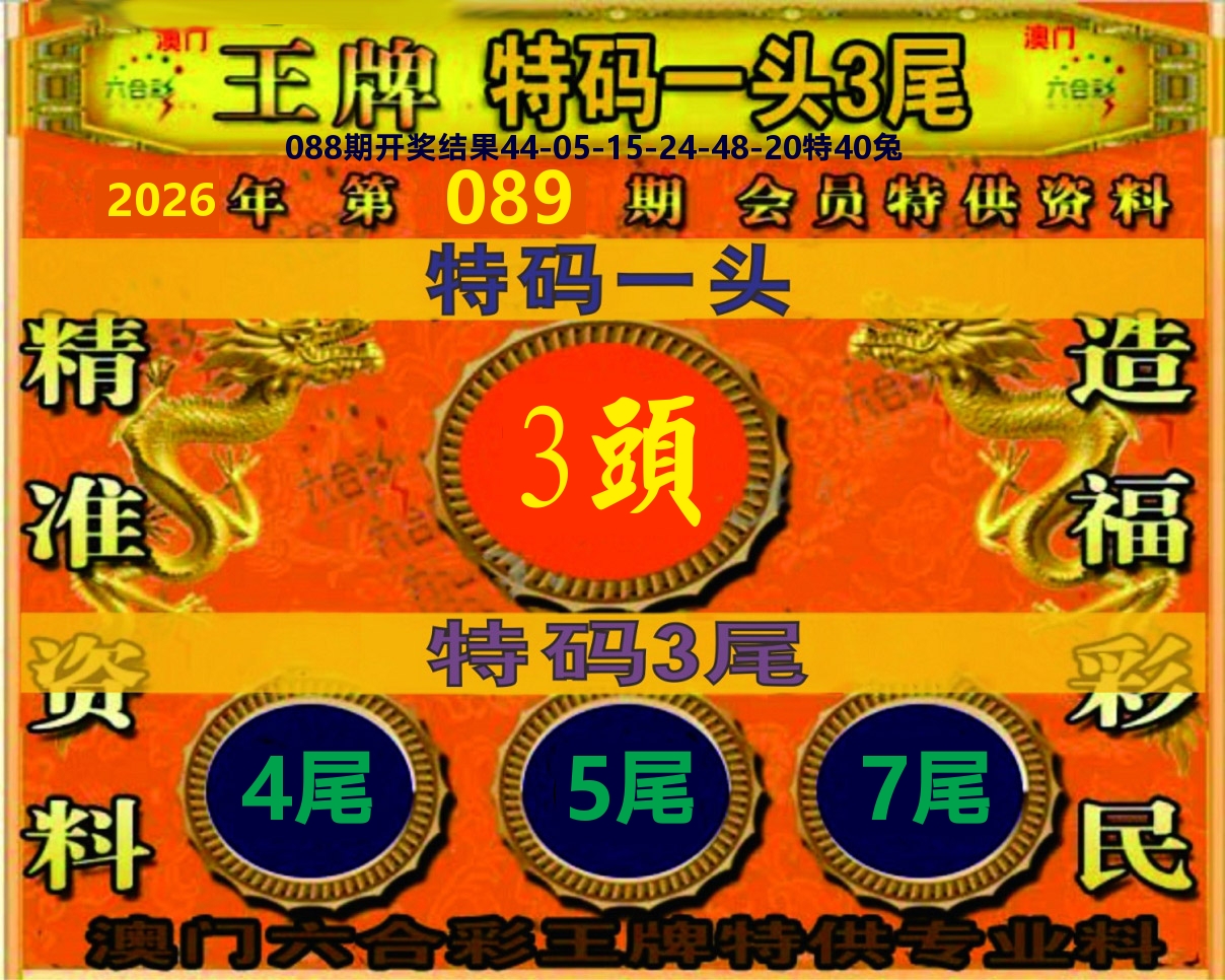 王牌特码 第89期