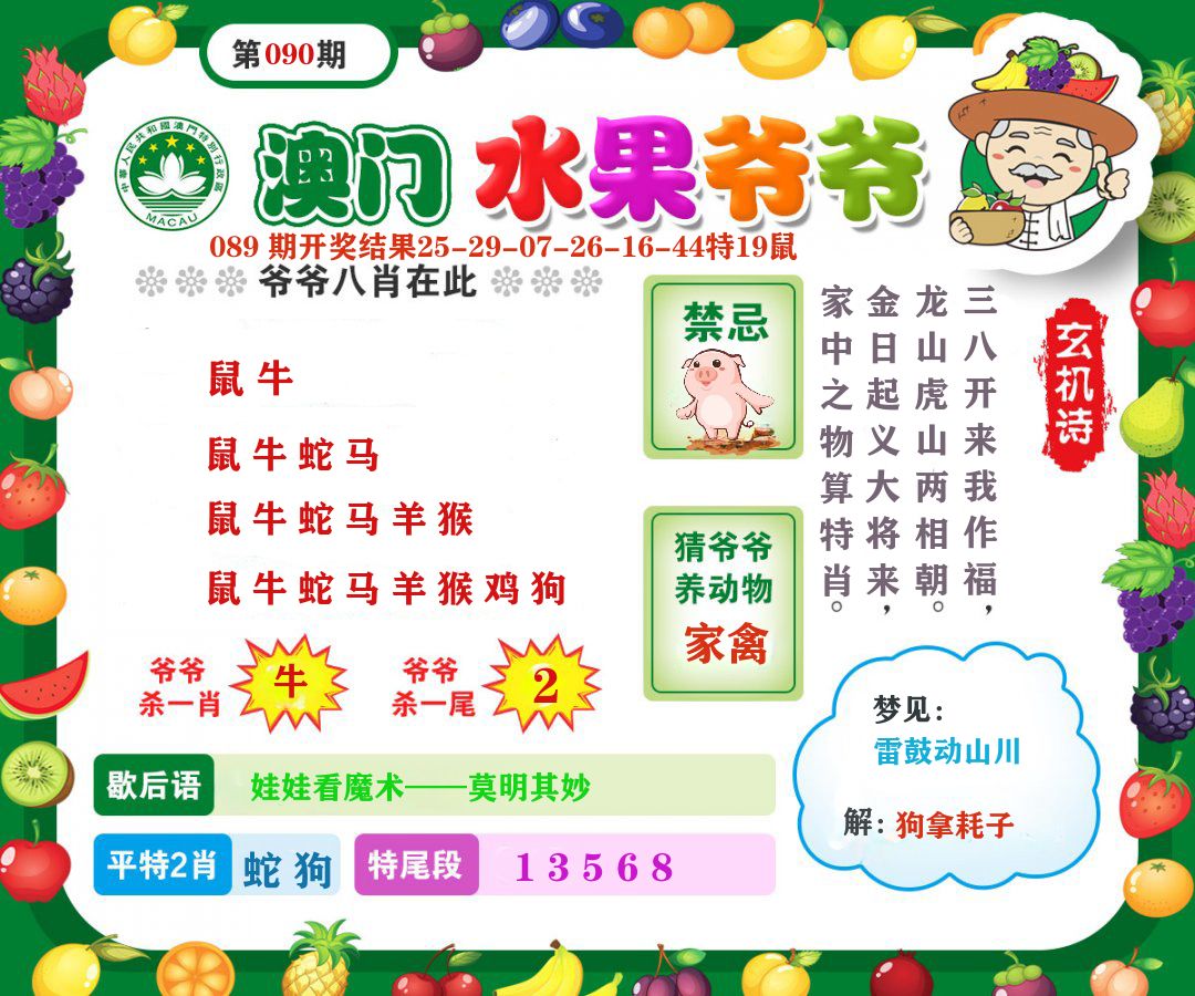 澳门水果爷爷 第90期