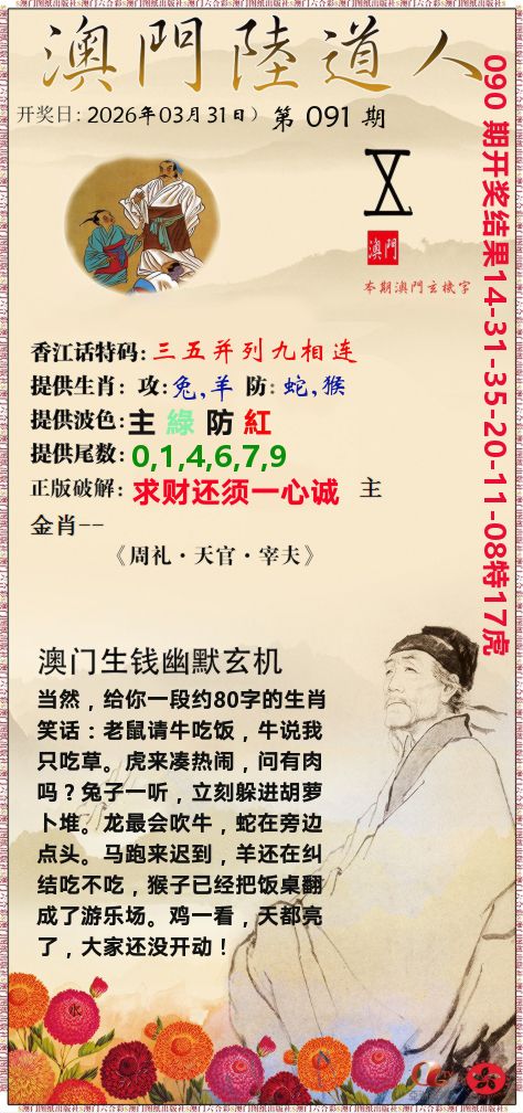 澳门陆道人 第91期