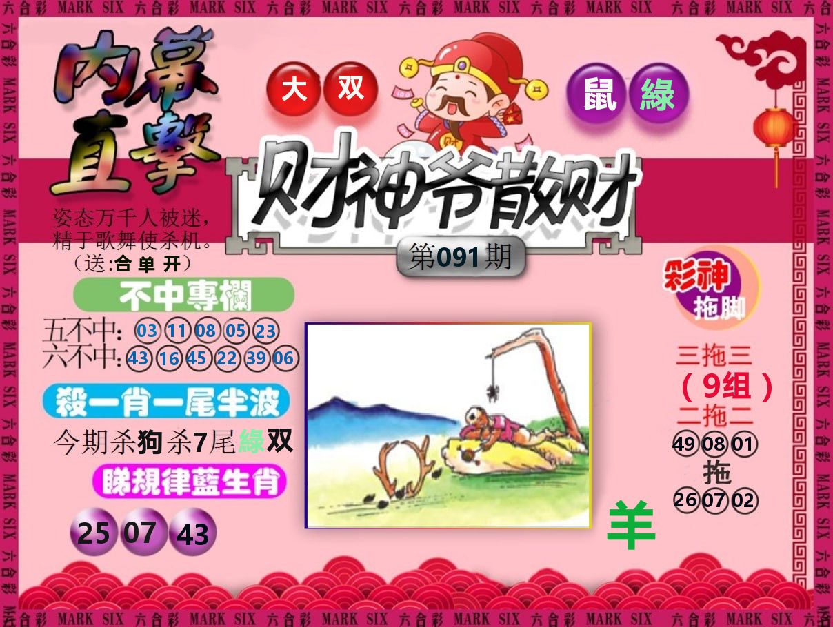 财神爷散财 第91期