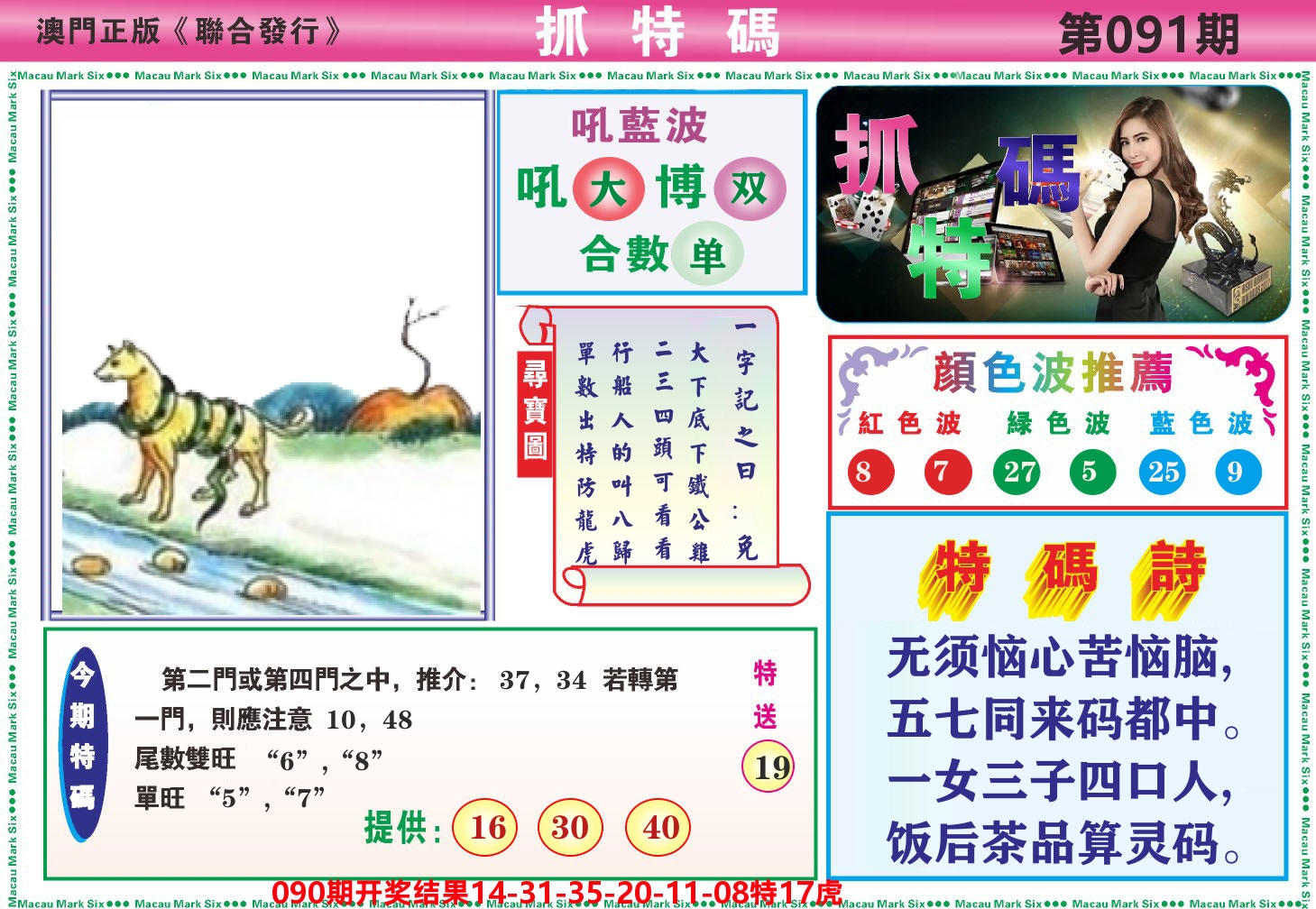 澳门抓特码A 第91期