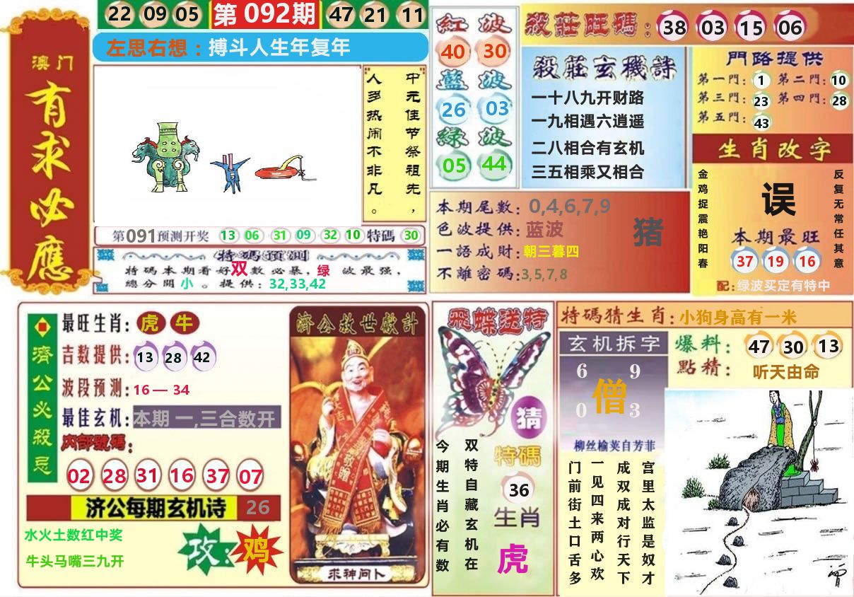 澳门有求必应 第92期