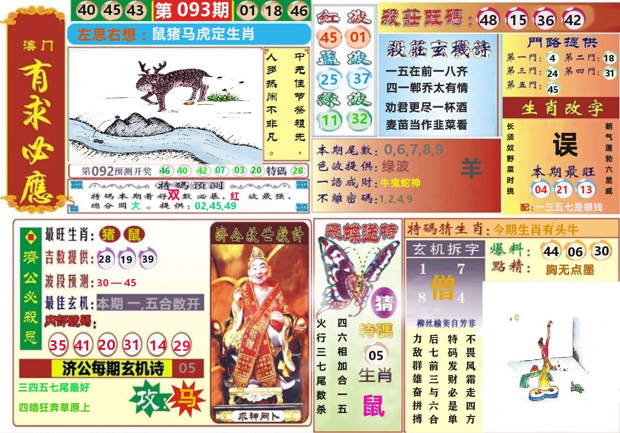 澳门有求必应 第93期
