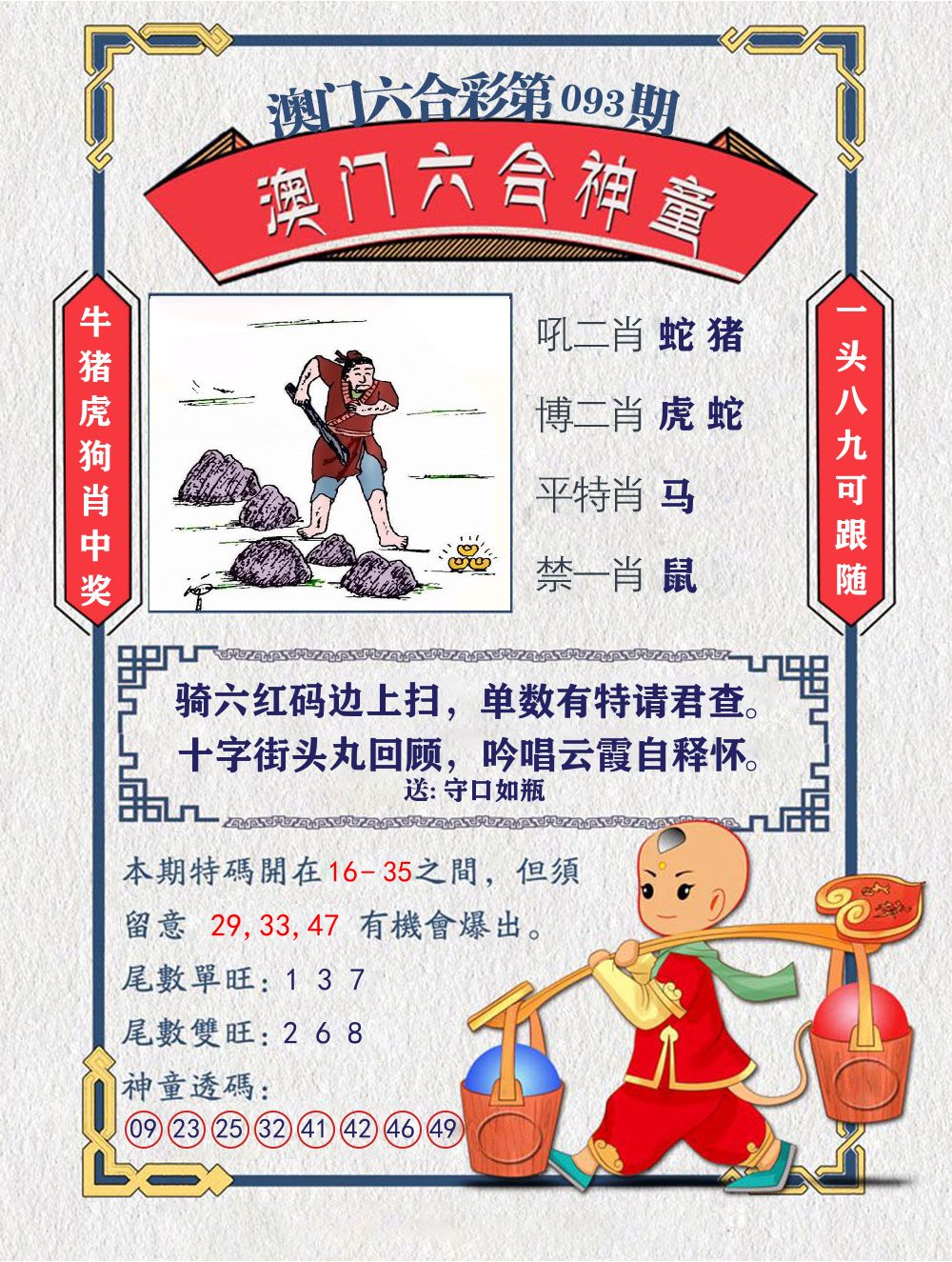 六合神童 第93期