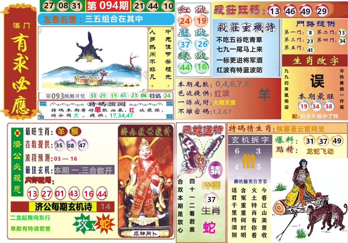 澳门有求必应 第94期