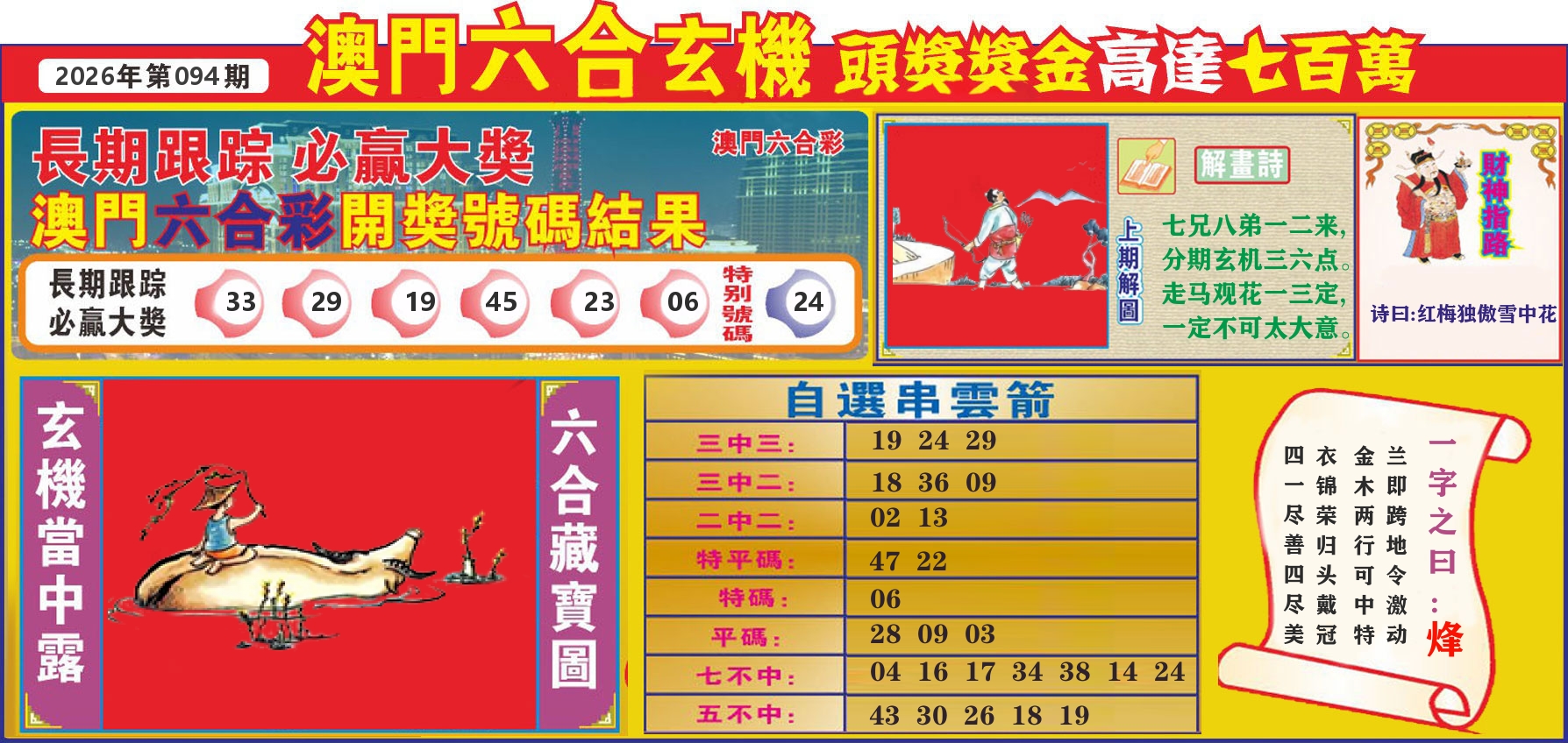 七星彩图C 第94期