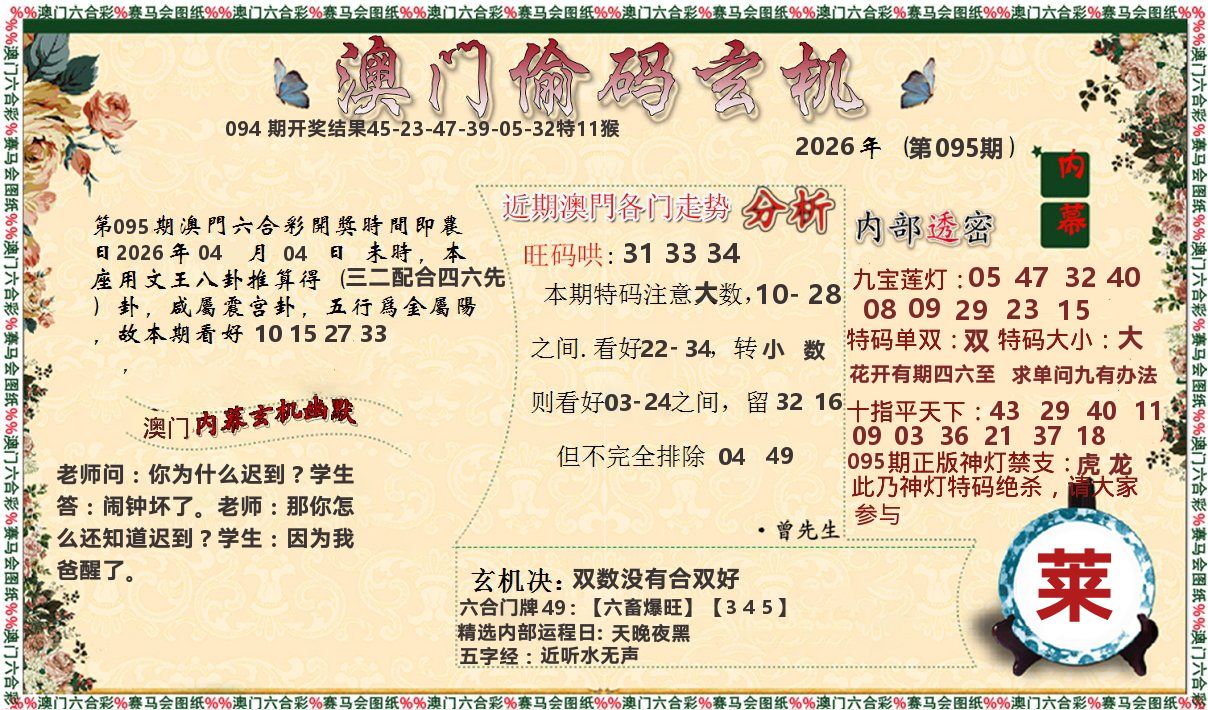 偷码玄机 第95期