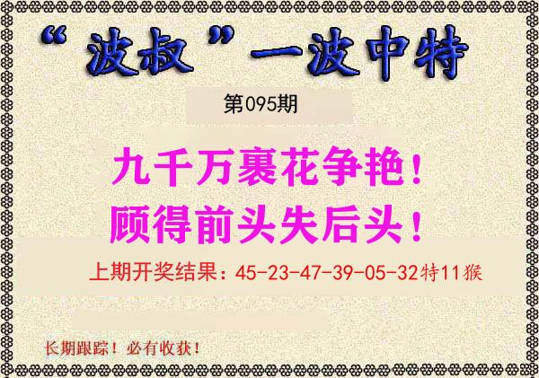 波叔中特 第95期