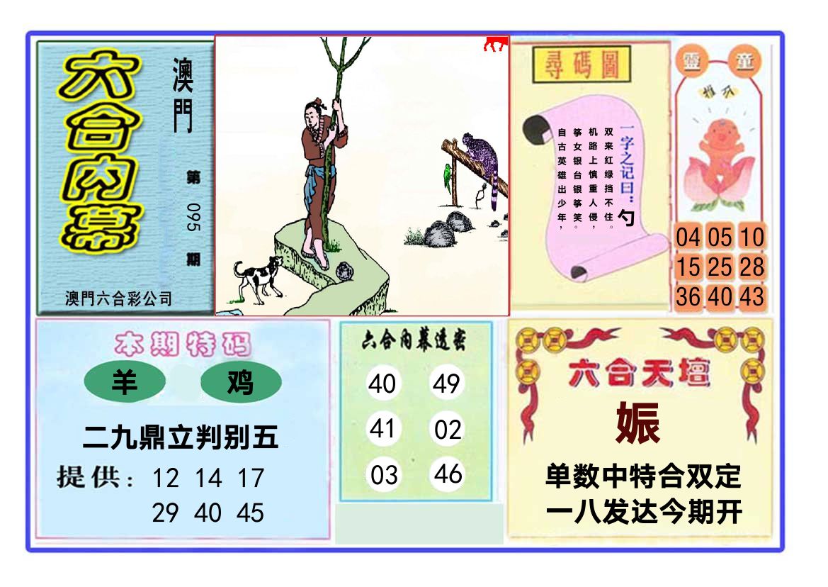 六合内幕 第95期