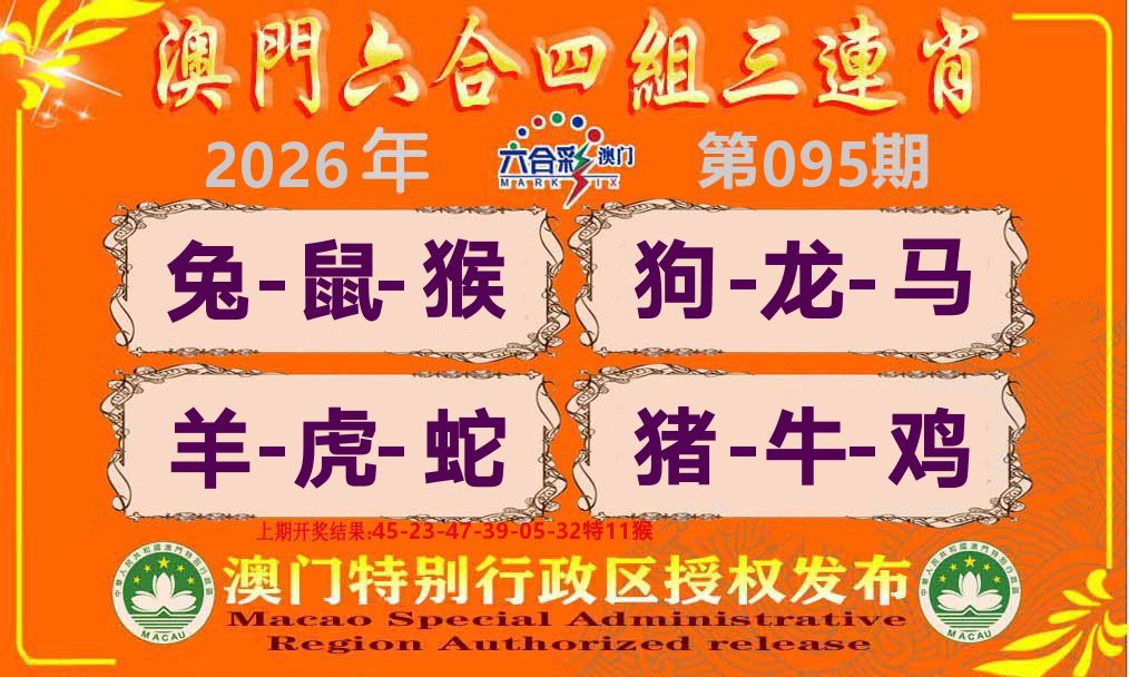 六合三连肖 第95期
