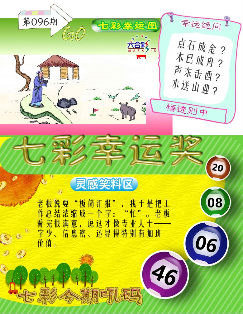 七彩幸运奖 第96期