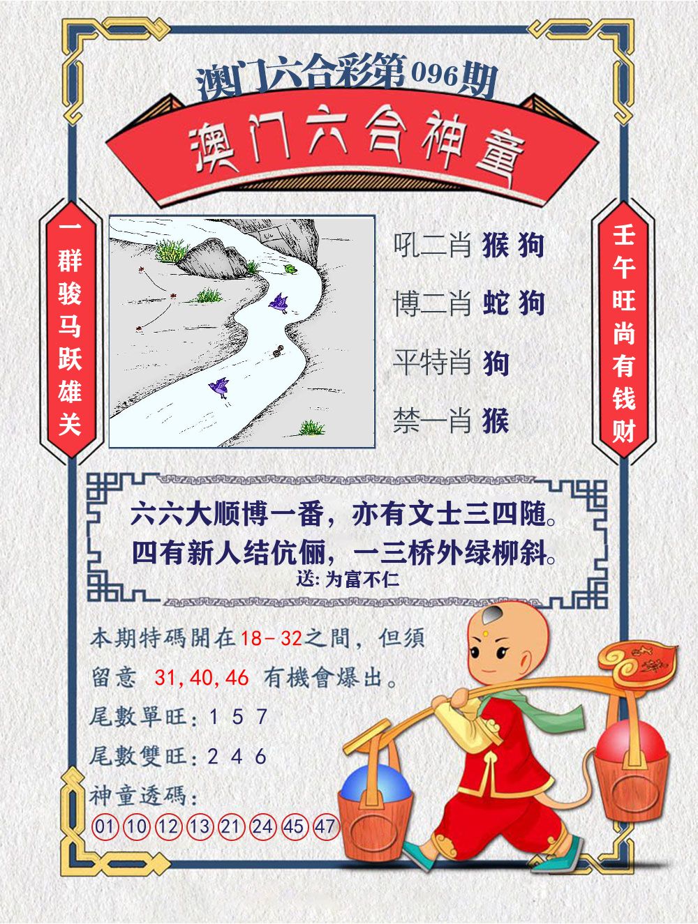 六合神童 第96期
