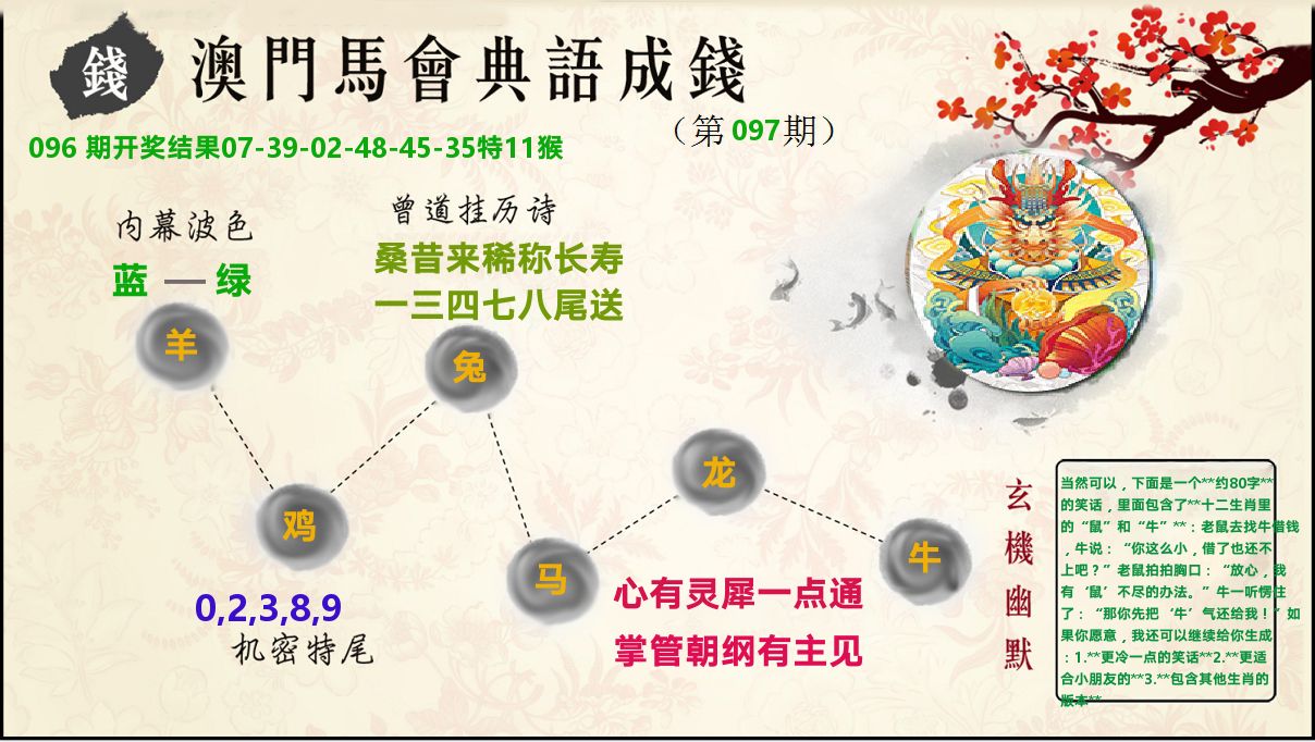 典语成钱 第97期