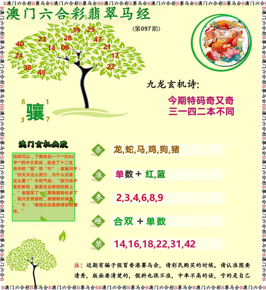 翡翠马经 第97期