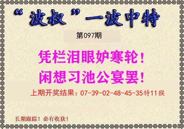 波叔中特 第97期