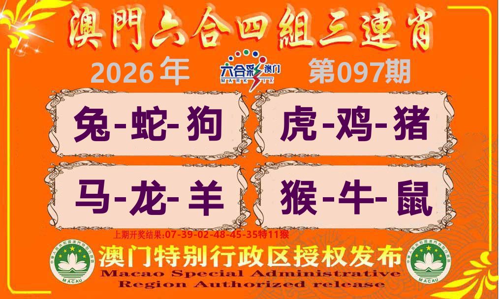 六合三连肖 第97期