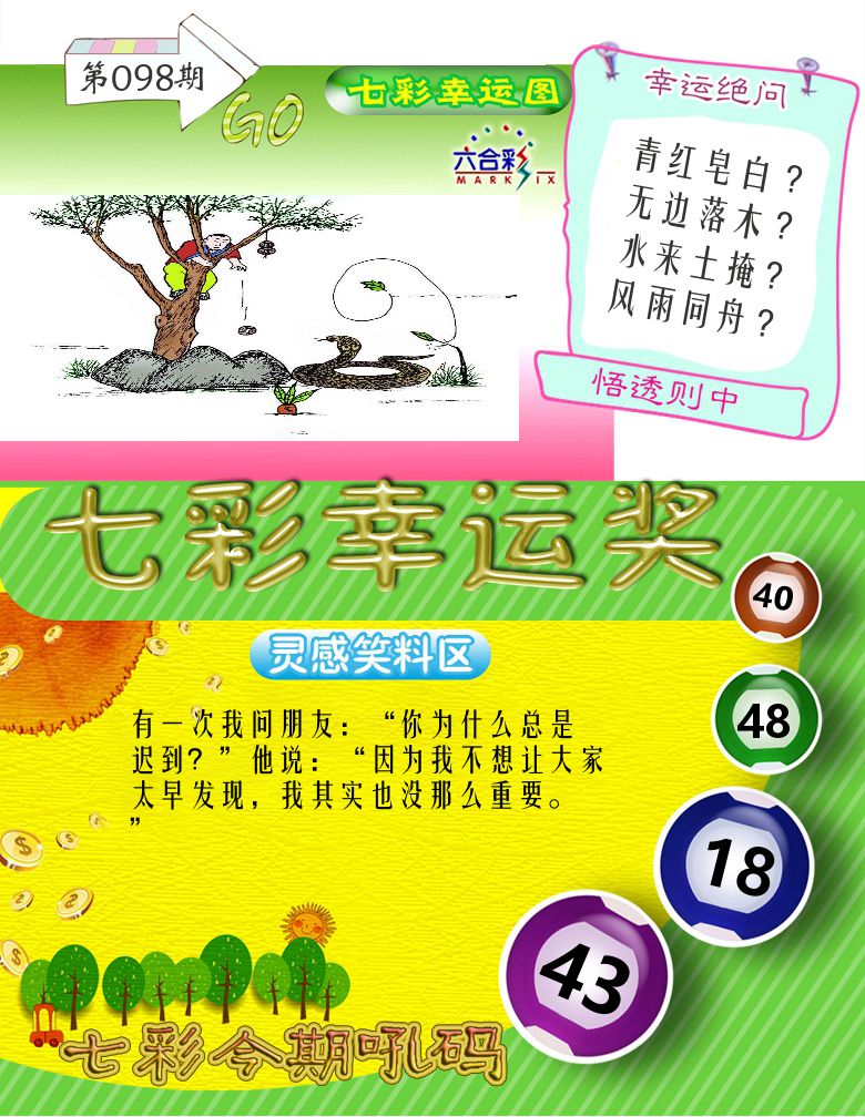七彩幸运奖 第98期