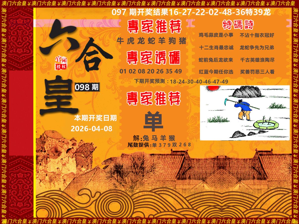 六合皇系列 第98期
