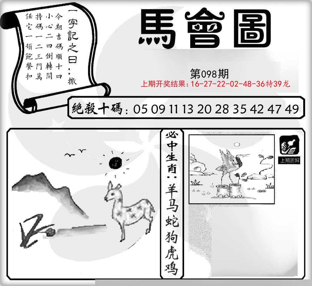 马会图 第98期