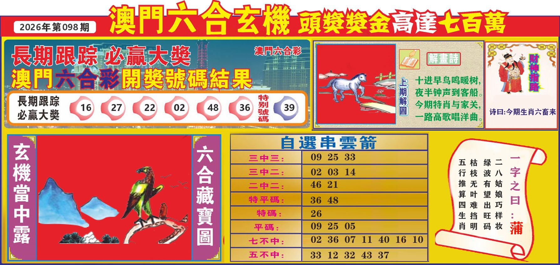 七星彩图C 第98期