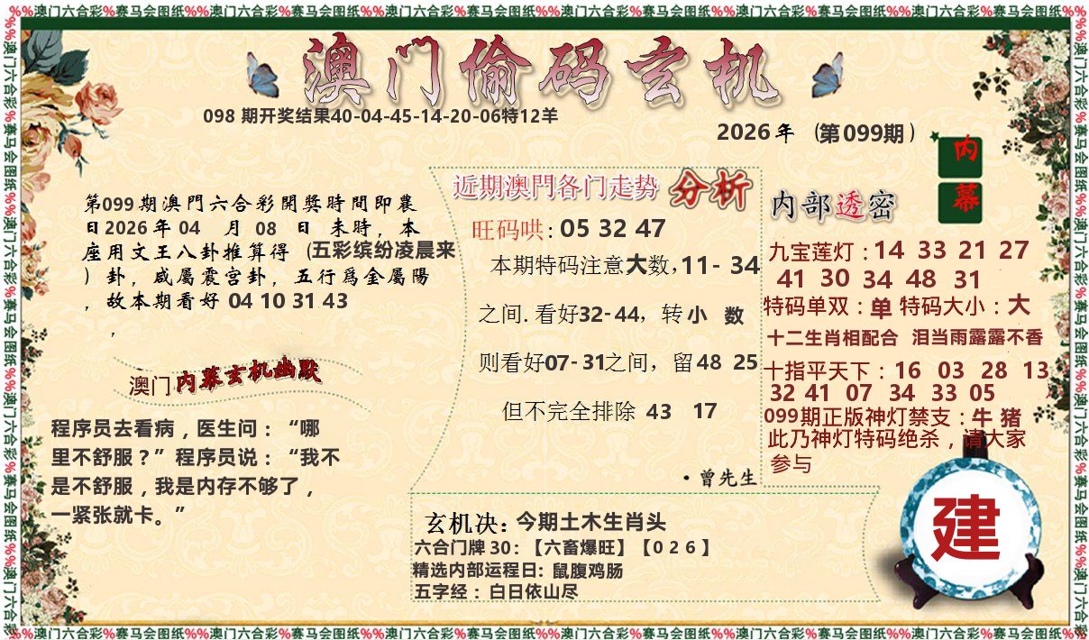 偷码玄机 第99期