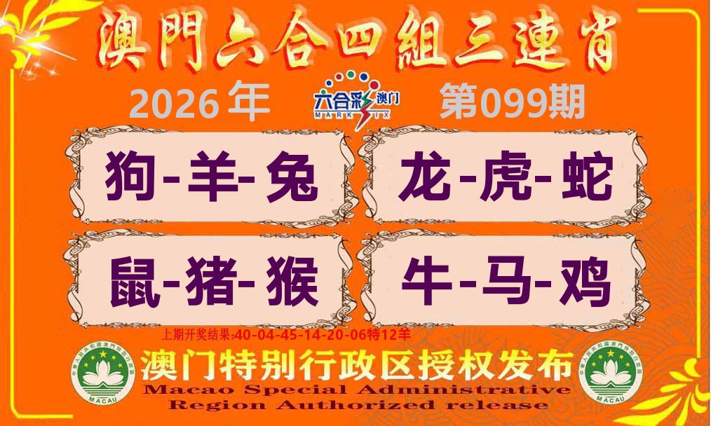 六合三连肖 第99期