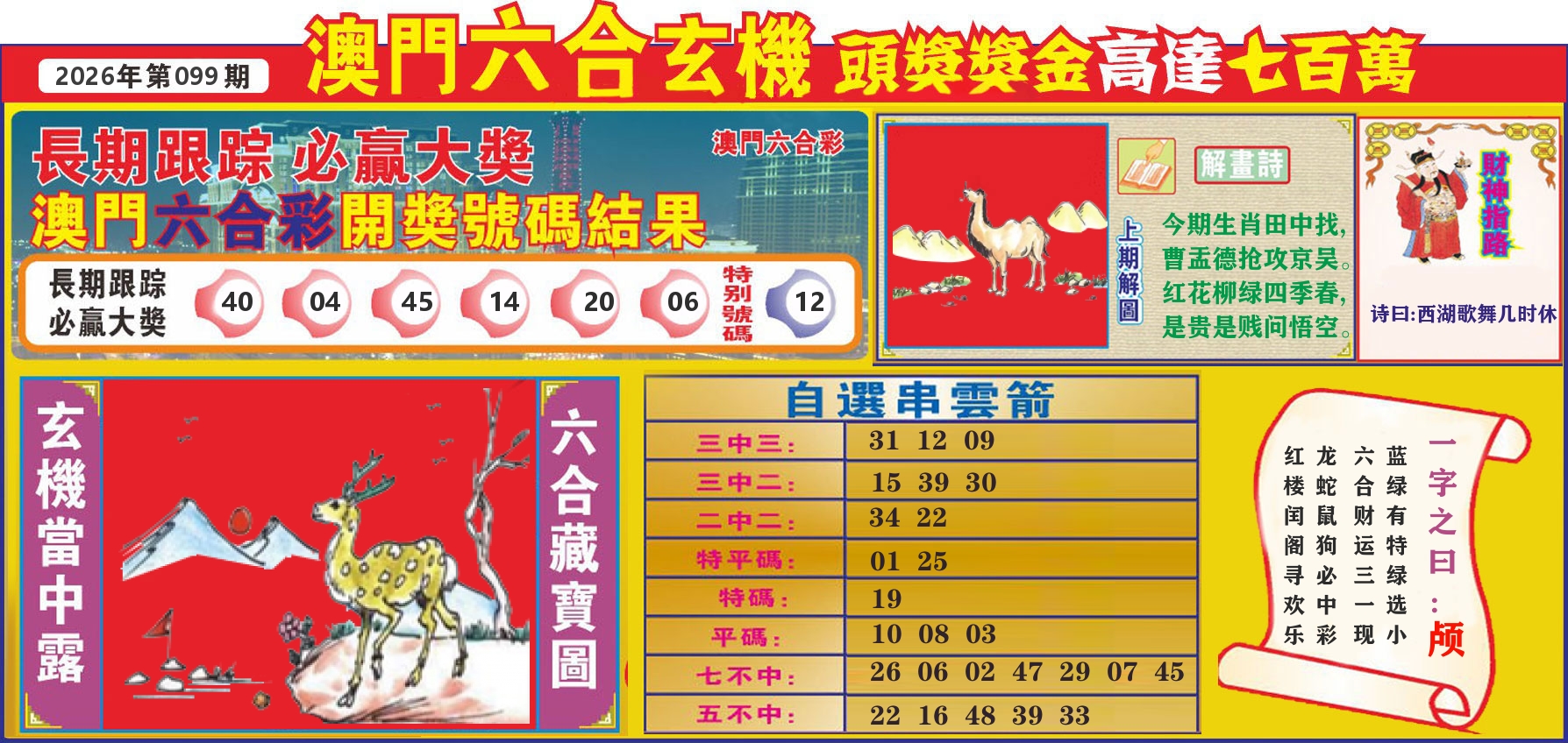 七星彩图C 第99期